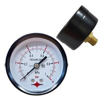 일반 압력계 D타입 60파이, HOS_60파이 -1bar 진공계