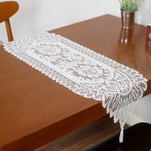 손뜨개 러너 거실장 장식장 서랍장 덮개 식탁 127x33