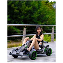 키덜트 4륜 구동 카트 레이싱 전동 미니 ATV 바이크, 노란색  Chaowei 12V12