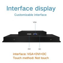 [해외] 18.5 인치 디스플레이 모니터 태블릿 HDMI VGA TV AV DVI LCD 화면 터치 스크린 1366*768 버클 장착 산업용 컴퓨터, VGA DVI