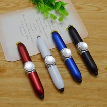 마술처럼 신기한 LED불빛 피젯스피너 볼펜 스트레스 해소 스피너펜, 화이트
