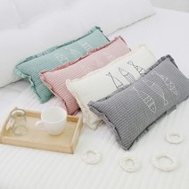 마이룸엔 물고기 레이스 사각 낮잠 메밀베개 경추베개, 물고기 레이스 사각_민트