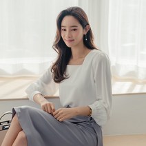 세인트마리 세인트마리 티어 스퀘어넥 지퍼 블라우스 (3color)