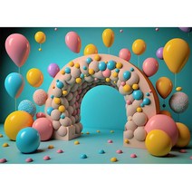 인스타그램 포토존 판넬 보드 인스타포토존 화려한 풍선 카니발 배경 생일 파티 장식 가족 사진 스튜디오 소품, Vinyl--W60xH40cm - 21