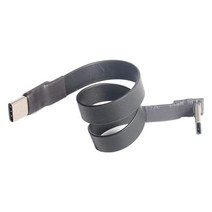 USB 3.1 유형 C 확장 케이블 90도 어댑터 FPC FPV 리본 플랫 3A 10Gbps EMI 차폐, 하나, 02 Beige