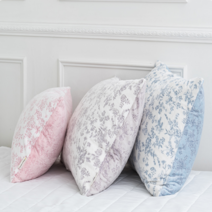 나은상점 헤일리 착번아웃 극세사 부드러운 파스텔 베개 커버 40X60