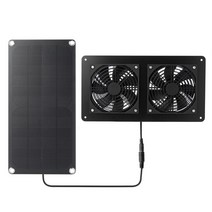 태양열집열판30W 12V 태양 배기 팬 6 인치 미니 인공 호흡기 전지 패널 전원 공기 추출기 개 치킨 하우스 R, 02 30W-2 Fans