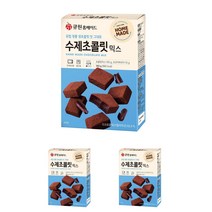 큐원 홈메이드 유럽 정통 생초콜릿 맛 그대로 수제 초콜릿 믹스 160g, 3개