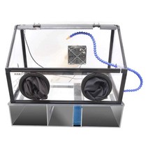 치과용 집진기 먼지 부스 밀폐 작업대 가루 분진, 3mm 더스트 박스 + 팬