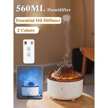 불멍가습기 용암 불꽃 무드등 무소음 화재 불꽃 디퓨저 화산 가습기 및 향수 아로마 오일 에센셜 가정용 전, 06 F 560ml_01 AU