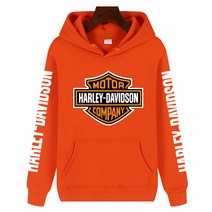 할리데이비슨 바람막이 오토바이자켓 상의 후드, M, 오렌지