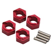 FMS FCX24 1/24 RC 크롤러 자동차용 4Pcs 알루미늄 합금 휠 육각 어댑터 RC 자동차 교체 액세서리, 파란
