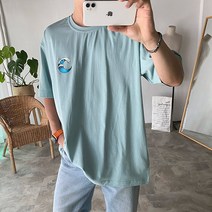 비치 전사나염 반팔티 (빅사이즈)