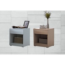 하포스 간편수납가능 침대협탁, 화이트