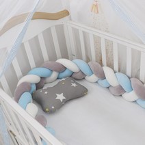 범퍼 침대 패드 아기 가드 토퍼 유아용 안전 매듭 브레이드 베개 쿠션 보호대 방 장식 1M/2M3M/4M, [04] 4M(157inch), [02] C2