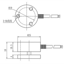충격 힘 센서 압축 플랫 다이어프램 유형로드 셀 중력 변환기 Loadcell Mini 5T 50kg 25mm 직경, 08 1ton