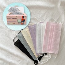 한지 필터 컬러 마스크 중 대형 50매 비말차단 여름 병원 약국 건강 미세먼지 방역 귀 안아픈 덴탈 블랙 핑크 회색 운동 마스크, 옐로우