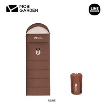캠핑가방 Mobi Garden-프렌즈 캠핑용 침낭 후드 머리 타입 오른쪽, 06 brown(right)