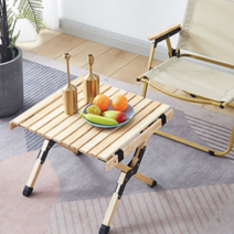 캠핑롤테이블 미니 솔캠 접이식 폴딩 우드 원목 식탁