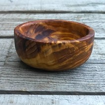 올리브 나무 스낵 그릇 접시 10 cm 4 개 세트, 01 Brown