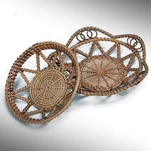 대나무소쿠리 대나무채반 체반튀김바스켓 나무채반 전소쿠리, A타입