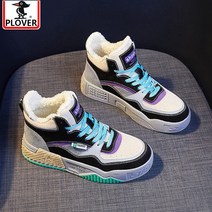 꽃소담 Height Shoes ZYZC10860 PLOVER 딱따구리 하이탑면 신발 여성 겨울 귀여운 착용 벨벳 스포츠 아빠 신발 양고기 벨벳 미끄럼 방지