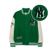 MLB 와펜 울 바시티자켓 NY Ptn Green