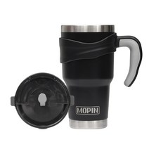 모핀 대용량 진공텀블러 선택02 [텀블러+씰링캡+한손손잡이], 900ml, 블랙