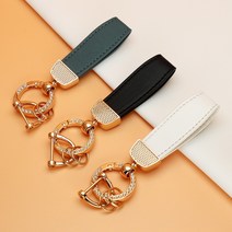 유투카 쌍용 자동차 키케이스 TPU 스마트 키커버 6종색상 렉스턴W 코란도C 스포츠 코란도 투리스모 골드라인 실버라인 키링 전화번호판 차량 악세사리, 추가상품-가죽 스트랩, 골드_아이보리