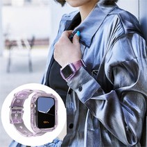 시스터즈 시스터즈 투명 컬러 캐주얼 스타일링 코디 워치줄 (8959553), 384041mm, 04.연보라