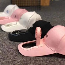 충전식 선풍기 쿨 모자 여름 남녀공용 커플, FAN-불랙