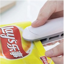 과자봉지 위생백 공기차단 미니 비닐 밀봉기 과자밀봉, 미니실링기_블랙