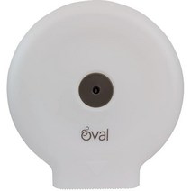 OVAL 용 화장지 디스펜서 | 점보 주니어 헤비듀티 산업용 홀더 9 롤 ABS 플라스틱 고저항 뚜왈렛 휴지 스모크 컬러, 1, White