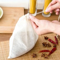 여과포 공조기 필터 7크기 재사용 가능한 필터 백 100% 코튼 티백 인퓨저 잠금 스파이스 스트레이너 메쉬, 05 46x42cm
