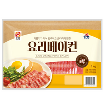 사조오양 요리베이컨 1kg 냉동베이컨 앞다리살, 1봉