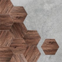 쉬움 장판 인조방부목 나무 타일 보닥플레이트 모노룸 대리석 육각 나뭇결 바닥 스티커 벽, DB114, 100개당 10개 세트