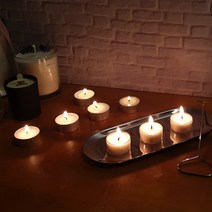 루셀리아 티라이트 소이캔들 천연아로마 향초 1ea, 1개, 메이비베이비-알루미늄