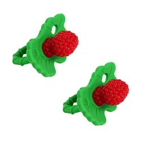 RaZbaby RaZberry Silicone Baby Teether Toy (2-Pack) - Berrybumps Soothe Babies Sore Gums Infant Teet