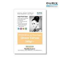 두릭스 글로시 캔버스 340g 롤지 [24인치x15M] DURIX Glossy Canvas Roll
