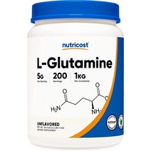Nutricost L글루타민 5000mg 파우더 1kg, 1개