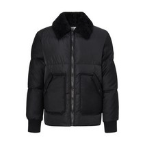 헤지스골프 남성 블랙 탈착퍼 구스다운점퍼 HUJU2D891BK, 100