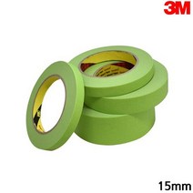 3M 종이 내열 마스킹테이프 233 차량용 15mm x 40M 수용성도장테, 단품