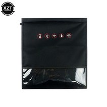 차키 보관 함 신호 차단 가방 휴대 전화 방사선 방지 신호 차폐 가방 패러데이 케이지, 검은색, l