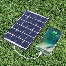 태양광패널 판넬 전지판 모듈 캠핑용 태양광발전10W ETFE 태양 전지 패널 5V USB 안전 충전 방수 야외 캠핑, 한개옵션0