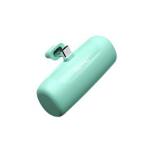 민트그린 핸드폰 미니 보조 배터리 도킹형 4900mAh, 파스텔 그린, C타입(안드로이드)