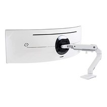 Ergotron HX 싱글 울트라 와이드 모니터 암 거치대 49인치 호환, 화이트