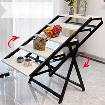 변신 식탁 트랜스포머 신기한 접이식 다용도 공간활용 화이트 수납 꽃 식물, 64개의다양한하드웨어풀세트