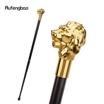 패션지팡이 남성 어르신 지팡이 골드 럭셔리 lion head handle 패션 워킹, 없음