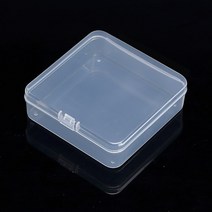 다용도 미니 보관함 투명 PP 사각 수납케이스 9.4x9.4, 단품