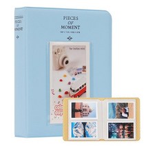 TONYLAIJIANTAO 64 포켓 미니 포토 앨범은 Fuji Instant Mini 70 7s 8 8+ 9 11 25 50s 90 폴라로이드 스냅 터치 PIC300 Z2300, Blue